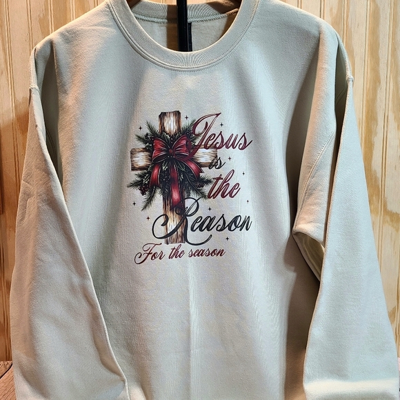Jesus Is the Reason for the Season Sweatshirt – Christian Christmas Pullover – - Picture 12 of 15